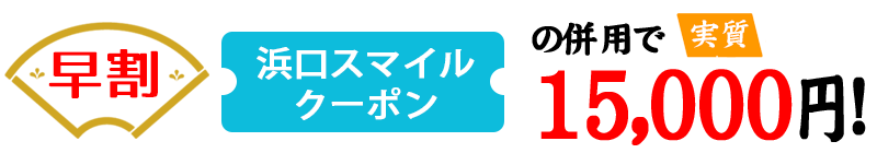 クーポン併用で実質15000円