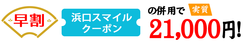 クーポン併用で21000円